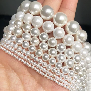 Natural White Shell Beads Smooth Round Loose Spacer Beads For Jewelry Making DIY Bracelet Necklace Earring 15" 2/3/4/6/8/10/12mm
Natural White Shell Beads Smooth Round Loose Spacer Beads For Jewelry Making DIY Bracelet Necklace Earring 15" 2/3/4/6/8/10/12mm