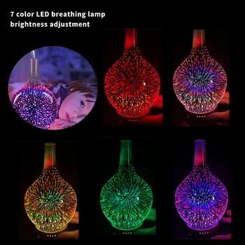 Wood Grain Base 3D Firework Glass Aromatherapy Machine Humidifier Led Night Light Aroma Essential Oil Diffuser Cool Mist Maker
Wood Grain Base 3D Firework Glass Aromatherapy Machine Humidifier Led Night Light Aroma Essential Oil Diffuser Cool Mist Maker
