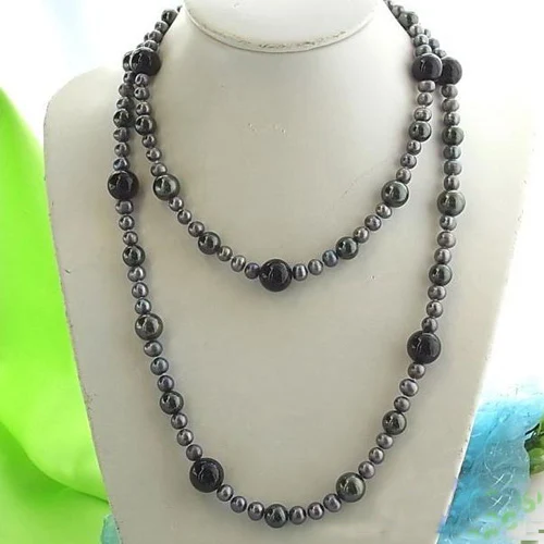 Unique Pearls jewellery Store 46'' 14mm Black Round Freshwater Cultured Pearl Agates Necklace Charming Women Gift
Unique Pearls jewellery Store 46'' 14mm Black Round Freshwater Cultured Pearl Agates Necklace Charming Women Gift