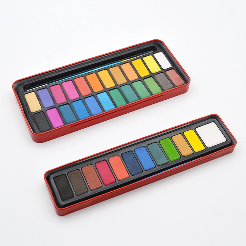 12/18/24-color Solid Watercolor Paint Painting Art Supplies Hand-painted Graffiti Powder Gouache Paint with Brush
12/18/24-color Solid Watercolor Paint Painting Art Supplies Hand-painted Graffiti Powder Gouache Paint with Brush