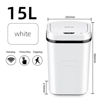 15L Automatic Touchless Intelligent induction Motion Sensor Kitchen Trash Can Wide Opening Sensor Eco-friendly Waste Garbag
15L Automatic Touchless Intelligent induction Motion Sensor Kitchen Trash Can Wide Opening Sensor Eco-friendly Waste Garbag