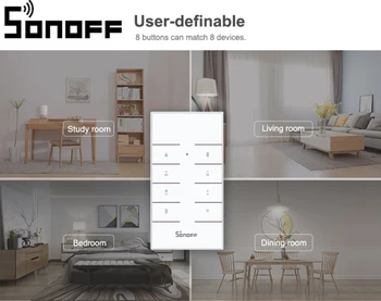 SONOFF RM433 Remote Controller Smart Home Portable Control Suitable For SONOFF iFan03 D1 4CH roR2 TV Series
SONOFF RM433 Remote Controller Smart Home Portable Control Suitable For SONOFF iFan03 D1 4CH roR2 TV Series