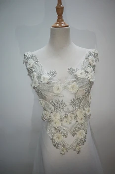 3D flowers rhinestone applique pair, crystal beaded lace rhinestone sash headband shoulder body back appliques dress straps
3D flowers rhinestone applique pair, crystal beaded lace rhinestone sash headband shoulder body back appliques dress straps