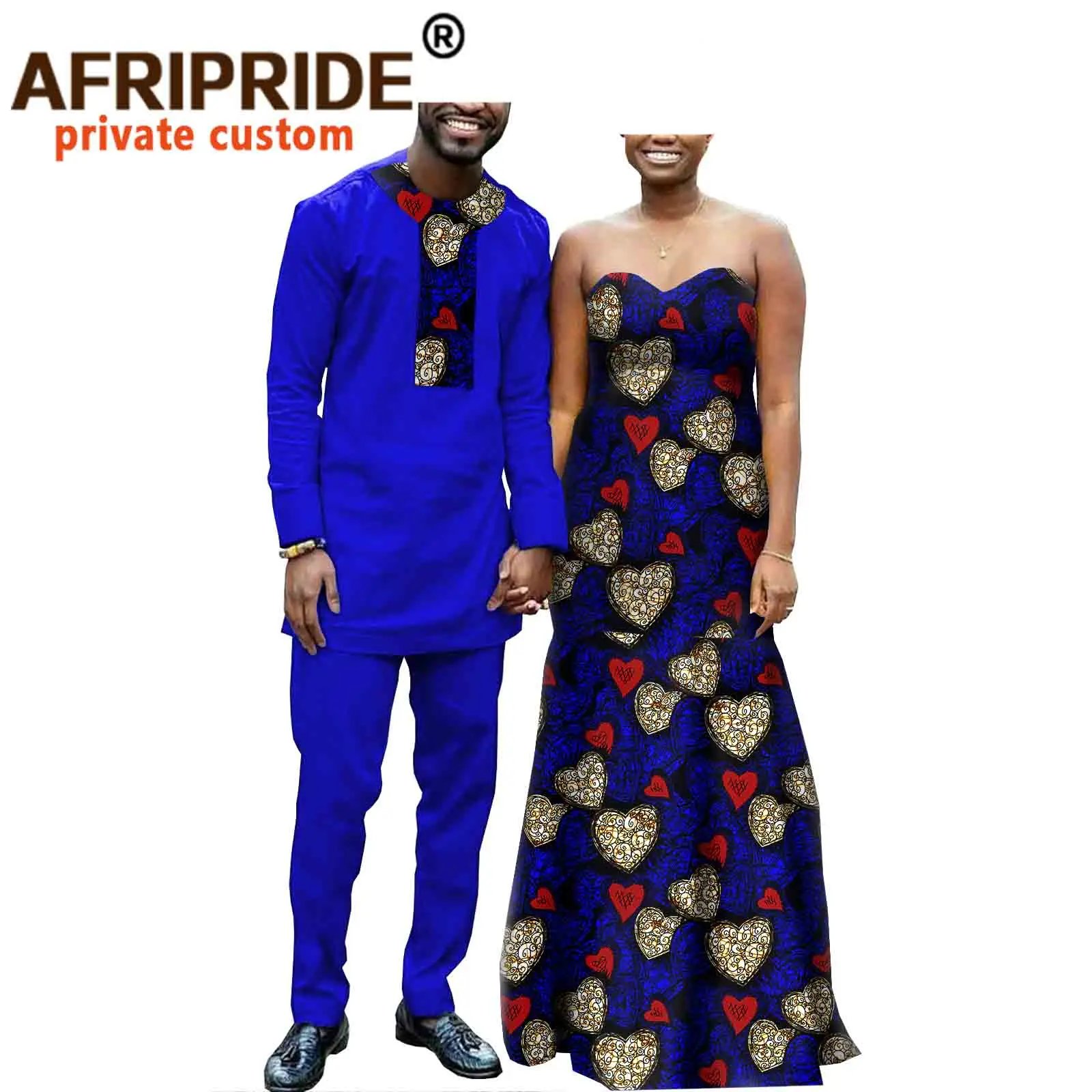 African Clothes for Couple Clothing Women Maxi Dress Men Print Shirt and Ankara Pant 2 Piece Set Dashiki Outfits Wedding A20C008 
African Clothes for Couple Clothing Women Maxi Dress Men Print Shirt and Ankara Pant 2 Piece Set Dashiki Outfits Wedding A20C008