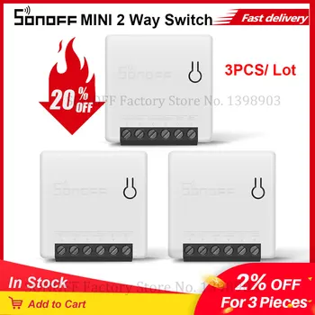 3PCS Itead SONOFF Wifi Switch Module Universal Breaker Timer MINI DIY 2 Way Switch WiFi Smart Light Switch Works with Alexa
3PCS Itead SONOFF Wifi Switch Module Universal Breaker Timer MINI DIY 2 Way Switch WiFi Smart Light Switch Works with Alexa