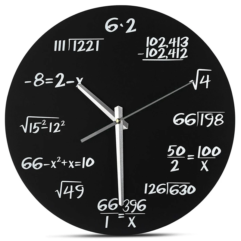 Math Wall Clock - Unique Wall Clock - Each Hour Marked by a Simple Math Equation
Math Wall Clock - Unique Wall Clock - Each Hour Marked by a Simple Math Equation