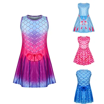 Girls Fish Scale Dress Cosplay Mermaid Princess Dress Vest Graduated Color Bowknot Summer Halloween Costume for Kids 2515
Girls Fish Scale Dress Cosplay Mermaid Princess Dress Vest Graduated Color Bowknot Summer Halloween Costume for Kids 2515