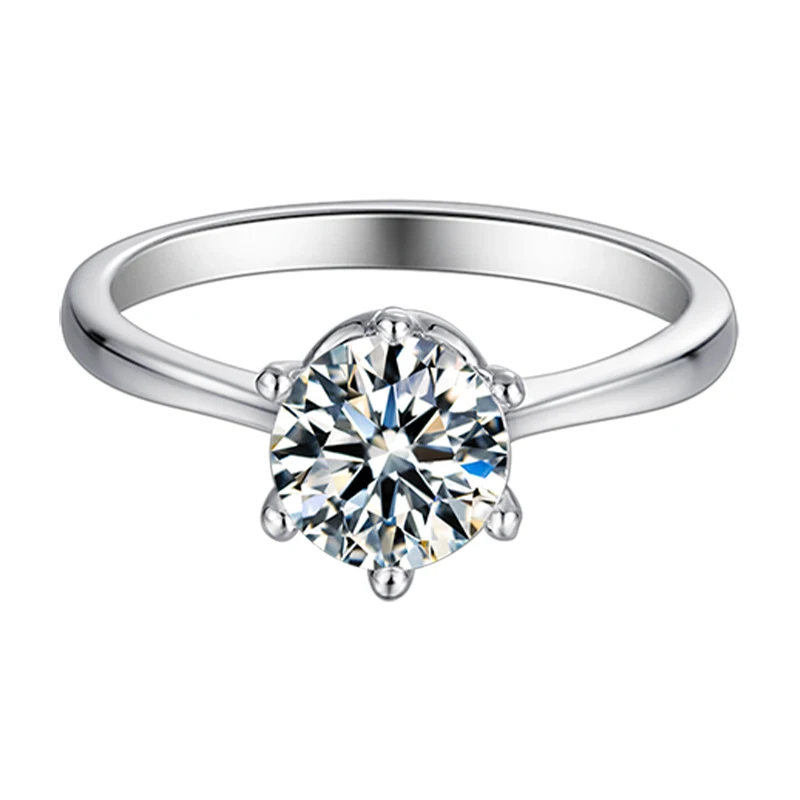 1Ct Rings for Women 925 Sterling Silver Ring D color VVS1 Engagement Bride Gift H7e118c04e1a24f3f9ac1b65d3644e80fE - 1Ct Rings for Women 925 Sterling Silver Ring D color VVS1 Engagement Bride Gift
