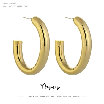 Yhpup Charm C Shape Stud Earrings Simple Metal Texture Earrings Brincos for Female Party Simple Design Pendientes Mujer Moda
Yhpup Charm C Shape Stud Earrings Simple Metal Texture Earrings Brincos for Female Party Simple Design Pendientes Mujer Moda