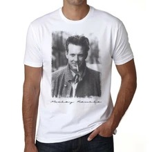 T-shirt Mickey Rourke, t-shirt homme, blanc, coton, encolure ronde unisexe hommes femmes t-shirt(China)