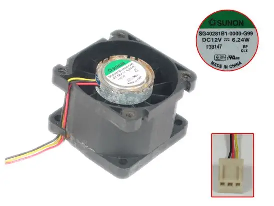 SUNON SG40281B1-0000-G99 DC 12V 6,24 W 40x40x28mm 3-проводной Вентилятор охлаждения сервера
SUNON SG40281B1-0000-G99 DC 12V 6,24 W 40x40x28mm 3-проводной Вентилятор охлаждения сервера