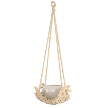 Simple Natural Decorations Horticulture Green Flower Pot Net Bag Hand-woven Natural Fine Cotton Rope Net Bag Hanging Basket
Simple Natural Decorations Horticulture Green Flower Pot Net Bag Hand-woven Natural Fine Cotton Rope Net Bag Hanging Basket
