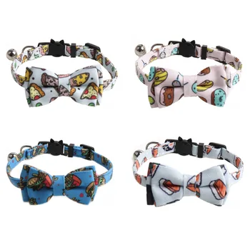 Cute Donut Pattern Cat Collars Cotton Bowknot Kitten Puppy Necklace Bowtie Adjustable Safety Buckle Pets Cats Collar Accessories
Cute Donut Pattern Cat Collars Cotton Bowknot Kitten Puppy Necklace Bowtie Adjustable Safety Buckle Pets Cats Collar Accessories