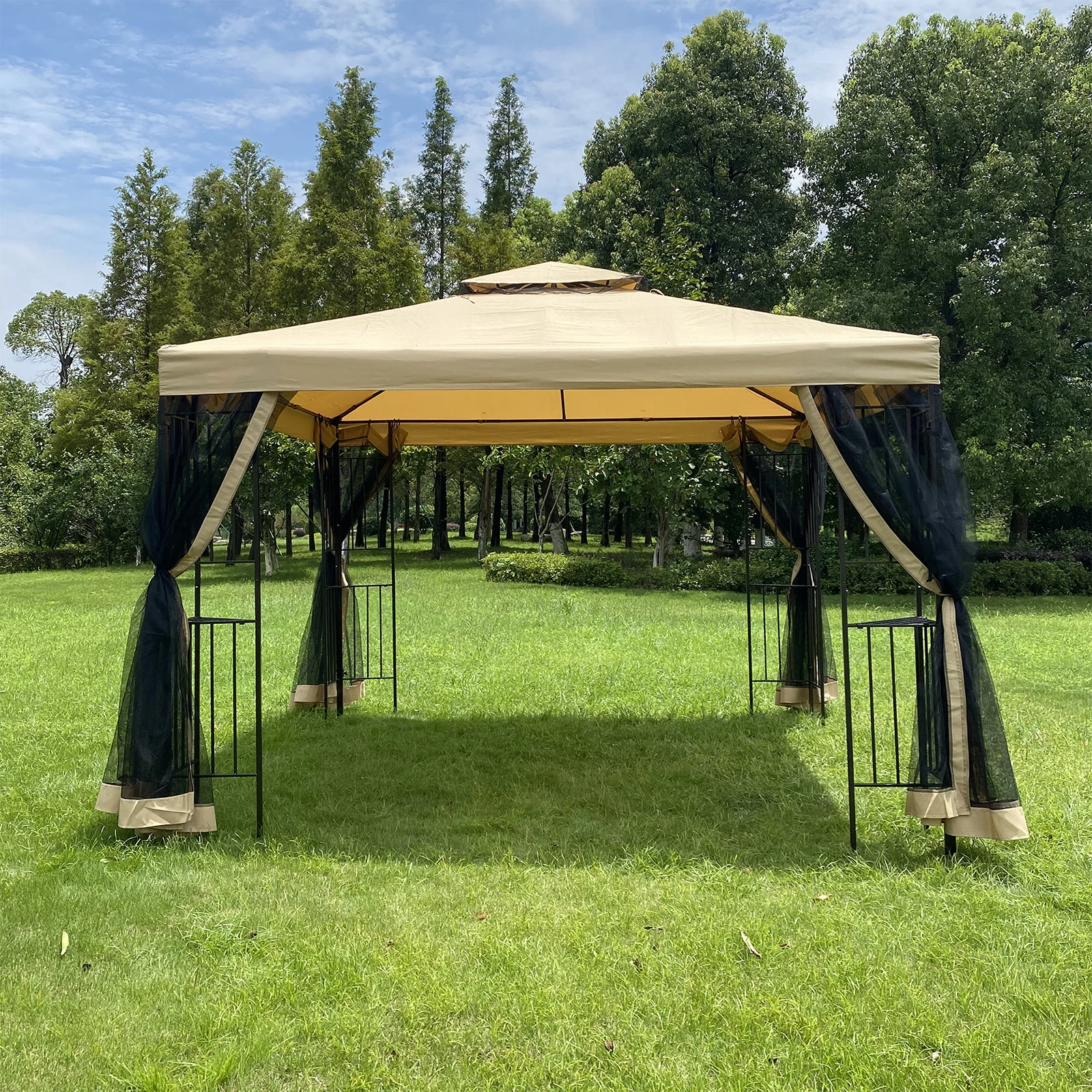 10x10Ft Outdoor Patio Canopy Gazebo Tent W/Ventilated Double Roof&Detachable Mosquito Net for Lawn Garden Backyard&Deck Beige
10x10Ft Outdoor Patio Canopy Gazebo Tent W/Ventilated Double Roof&Detachable Mosquito Net for Lawn Garden Backyard&Deck Beige