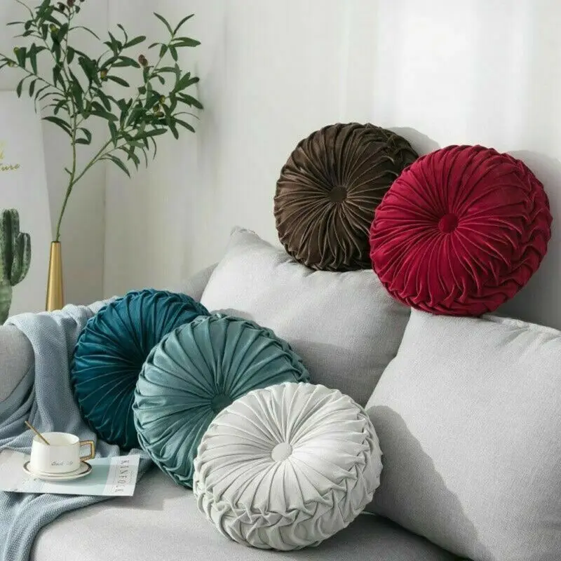 Velvet Pleated Round Pumpkin Pillow Couch Cushion Floor Pillow Decor for Home Textile 
Velvet Pleated Round Pumpkin Pillow Couch Cushion Floor Pillow Decor for Home Textile