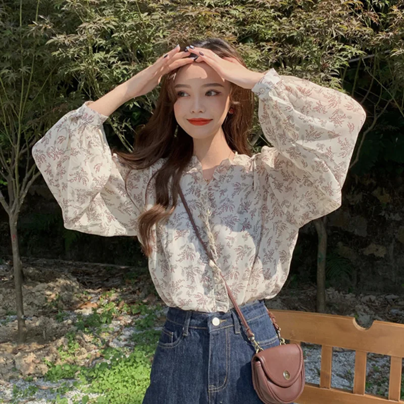 Fashion Casual Floral Print Ladies Office Tops Sweet Long Sleeve Blouse 2020 New Autumn Women Chiffon White V Neck Shirt
Fashion Casual Floral Print Ladies Office Tops Sweet Long Sleeve Blouse 2020 New Autumn Women Chiffon White V Neck Shirt