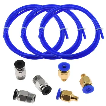 3PCS 1Meters Blue PTFE Tube + 3 PC4-M6 Pneumatic Connector + 3 PC4-M10 Connectors for 3D Printer 1.75mm Filament 
3PCS 1Meters Blue PTFE Tube + 3 PC4-M6 Pneumatic Connector + 3 PC4-M10 Connectors for 3D Printer 1.75mm Filament