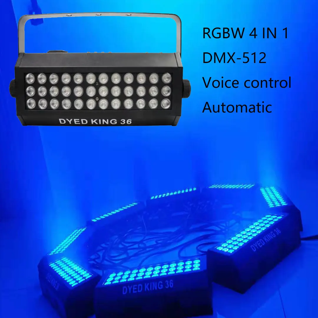 Dyeing effect light DMX Professional Stage Lighting Effect 36 RGBW 4 IN 1 Colorful LED Disco DJ Strobe Party Holiday Christmas
Dyeing effect light DMX Professional Stage Lighting Effect 36 RGBW 4 IN 1 Colorful LED Disco DJ Strobe Party Holiday Christmas