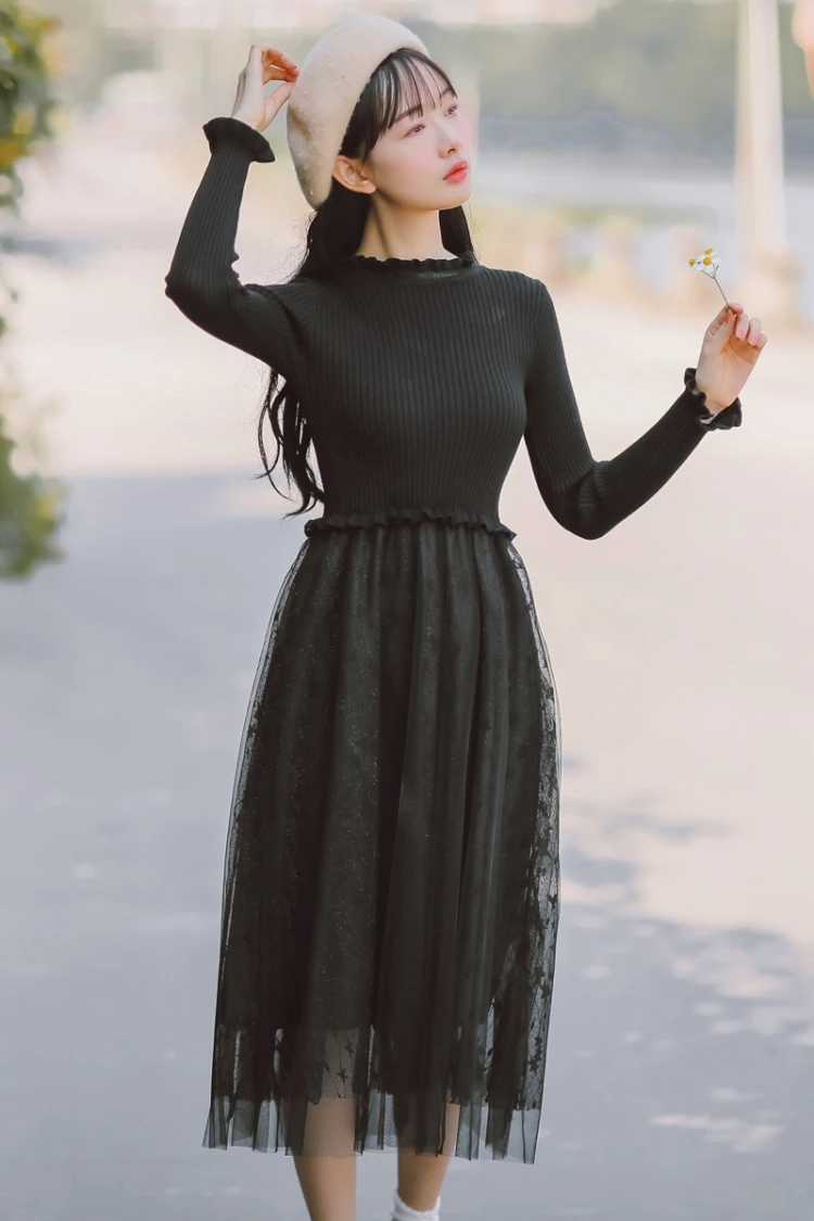 מורי ילדה סתיו חורף נשים סוודר שמלת Alyaboomty מישמש שחור סרוג כוכבים רשת שמלת רומנטי סריגה טול ארוך שמלה מורי ילדה סתיו חורף נשים סוודר שמלת Alyaboomty מישמש שחור סרוג כוכבים רשת שמלת רומנטי סריגה טול ארוך שמלה