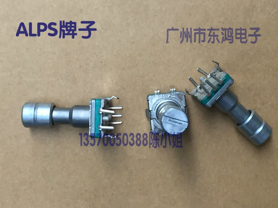 2PCS/LOT ALPS Alps type EC11 encoder with switch, non positioning number, 15 pulse point, big shaft length 22mm
2PCS/LOT ALPS Alps type EC11 encoder with switch, non positioning number, 15 pulse point, big shaft length 22mm