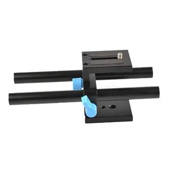 

15mm Rail Rod Support System Video Stabilizer Track Slider Baseplate Mount 1/4" Screw Quick Release For DSLR Follow Focus Rig 5D