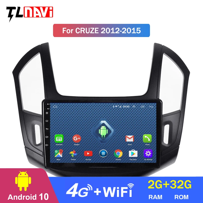 4G LTE 2G RAM android 10 автомобильный dvd gps плеер для 1Chevrolet Cruze 2012 2013 2014 2015 радио навигация