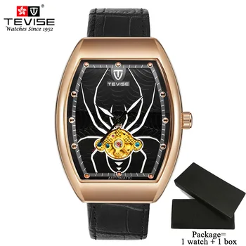 TEVISE Skeleton Tourbillon Mechanical Watch Men Automatic Classic Gold Black Leather Self Wind Wrist Watches Reloj Hombre T815 
TEVISE Skeleton Tourbillon Mechanical Watch Men Automatic Classic Gold Black Leather Self Wind Wrist Watches Reloj Hombre T815
