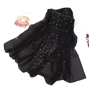 2020 New Summer Women Solid Color Plain Bubble Chiffon Scarf Hijab with Pearls Muslim Head Wrap Headband Jersey Hijabs Scarves
2020 New Summer Women Solid Color Plain Bubble Chiffon Scarf Hijab with Pearls Muslim Head Wrap Headband Jersey Hijabs Scarves