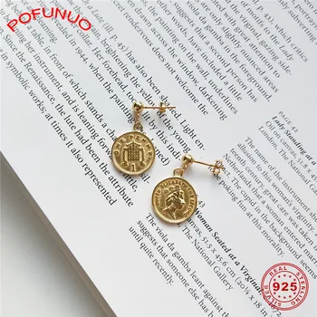 POFUNUO 925 Sterling Silver Gilrs Styilsh Stud Earrings Gold Cent Coin Charm Chic Earrings European Amercian Lovers Gift Jewelry
POFUNUO 925 Sterling Silver Gilrs Styilsh Stud Earrings Gold Cent Coin Charm Chic Earrings European Amercian Lovers Gift Jewelry