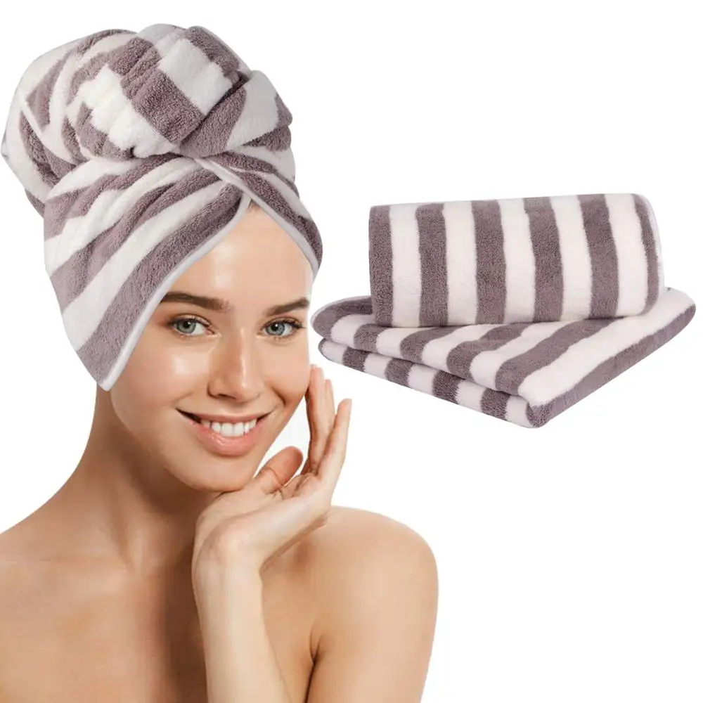 Sinland Bathroom Microfiber Hair Dry Towel Turban For Spa Drying Long Hair Super Absorbent Quick Dry 21inX 43in 2 Pack Purple
Sinland Bathroom Microfiber Hair Dry Towel Turban For Spa Drying Long Hair Super Absorbent Quick Dry 21inX 43in 2 Pack Purple