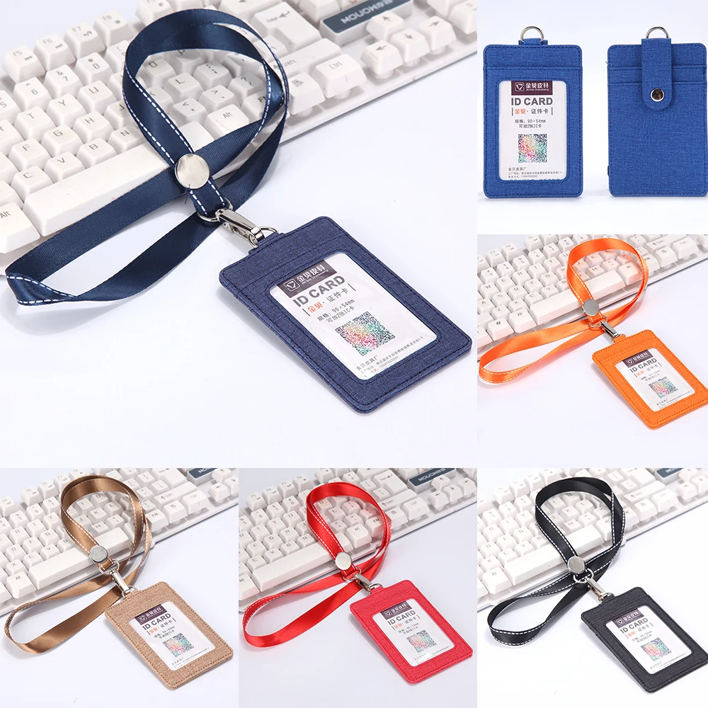 Retractable Lanyards ID Badge Holder PU Leather Pass Case Cover Slip Men Women's Bank Credit Card Holder Strap Card Holder
Retractable Lanyards ID Badge Holder PU Leather Pass Case Cover Slip Men Women's Bank Credit Card Holder Strap Card Holder