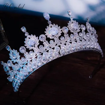 PEORCHID Rhinestone Hair Crown Wedding Hair Accessories Bridal Tiara Zirconia Headpiece Luxury bBling Crystal hHeadband
PEORCHID Rhinestone Hair Crown Wedding Hair Accessories Bridal Tiara Zirconia Headpiece Luxury bBling Crystal hHeadband