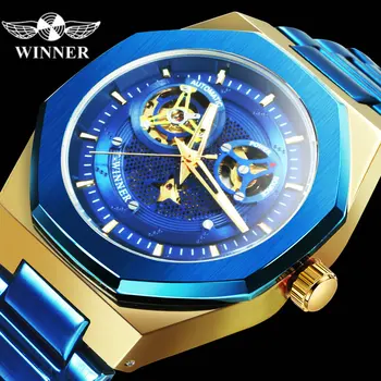 WINNER Creative Steampunk Automatic Mechanical Watch Man Dress Sport Skeleton Watches Mens Stainless Steel Band Clocks 2020 New
WINNER Creative Steampunk Automatic Mechanical Watch Man Dress Sport Skeleton Watches Mens Stainless Steel Band Clocks 2020 New
