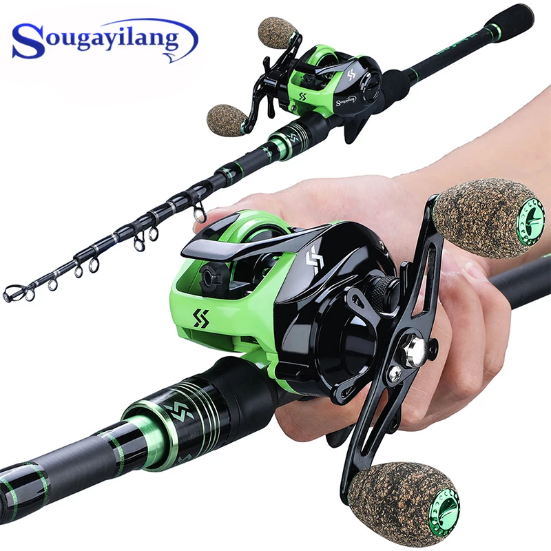 Sougayilang 1.8M 2.1M Telescopic Fishing Rod Combo with 12+1BB 7.2:1 Baitcasting Reel Fishing Tackle Kit Freshwater Pesca
Sougayilang 1.8M 2.1M Telescopic Fishing Rod Combo with 12+1BB 7.2:1 Baitcasting Reel Fishing Tackle Kit Freshwater Pesca