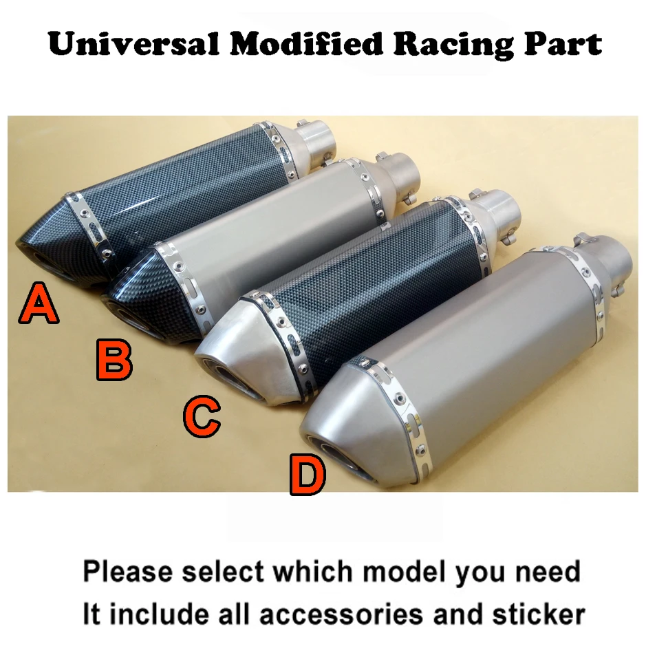 Universal 35-51MM Motorcycle RACING for exhaust Modified Muffle pipe left & right escape fit all motorbike ATV Scooter
Universal 35-51MM Motorcycle RACING for exhaust Modified Muffle pipe left & right escape fit all motorbike ATV Scooter