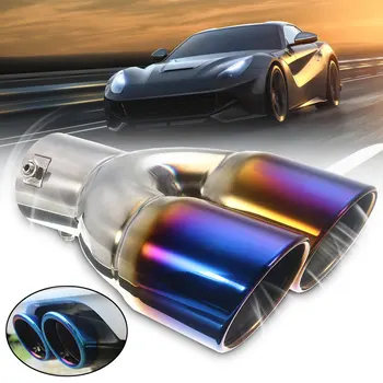 63mm Universal Car Rear Dual Air-Outlet Exhaust Muffler Pipe Stainless Steel Bluing Tail Throat Liner Pipe
63mm Universal Car Rear Dual Air-Outlet Exhaust Muffler Pipe Stainless Steel Bluing Tail Throat Liner Pipe
