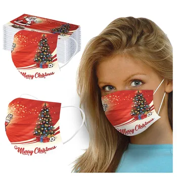 Christmas Printed Mask 50pc Adult's Disposable Breathable Earloops Mouth Face Mask Non-woven Meltblown Elastic Face Mask Masque
Christmas Printed Mask 50pc Adult's Disposable Breathable Earloops Mouth Face Mask Non-woven Meltblown Elastic Face Mask Masque