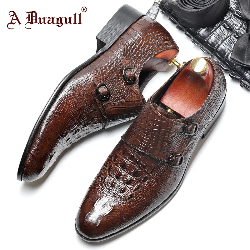 Crocodile Pattern Pointed Men's Gentleman Leather Shoes New Style Business Formal Wear Soft Bottom Leather Shoes British Style S
Crocodile Pattern Pointed Men's Gentleman Leather Shoes New Style Business Formal Wear Soft Bottom Leather Shoes British Style S