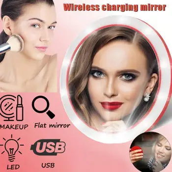 Portable LED Lighted Mini Circular Makeup Mirror Compact Travel Sensing Lighting Cosmetic Mirror Wireless USB Charging
Portable LED Lighted Mini Circular Makeup Mirror Compact Travel Sensing Lighting Cosmetic Mirror Wireless USB Charging