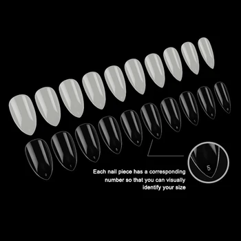 500pcs False Nails Tips Transparent Nature Color Pointed Nail Tips Detachable Manicure Supplies AC889
500pcs False Nails Tips Transparent Nature Color Pointed Nail Tips Detachable Manicure Supplies AC889