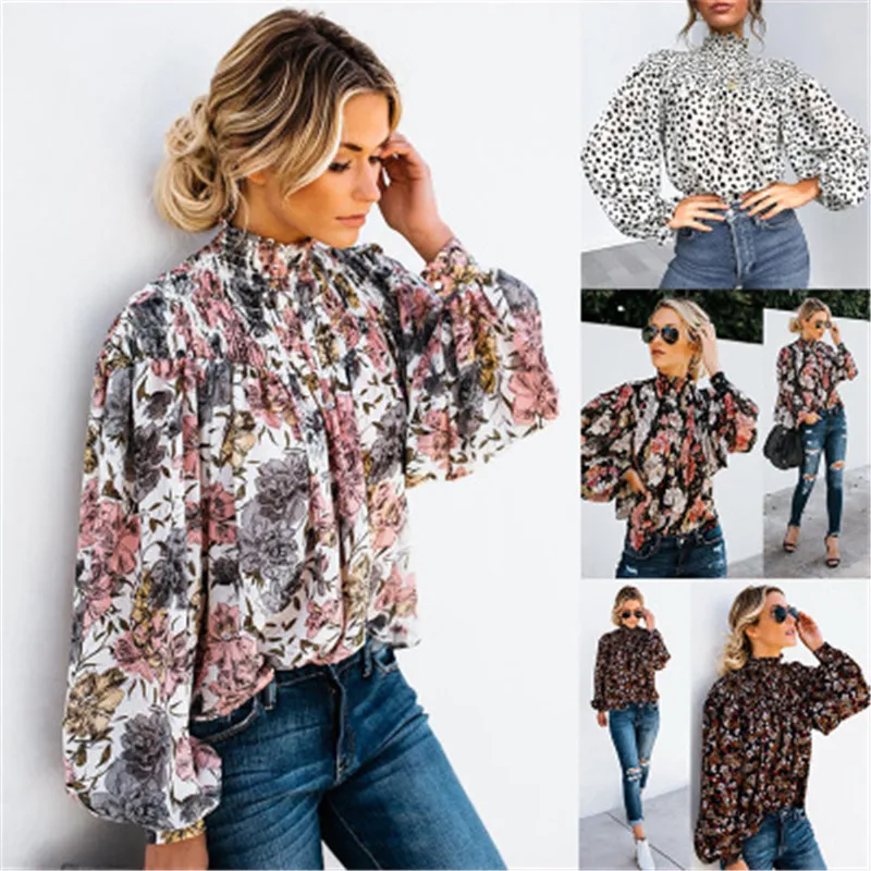 Turtleneck Lantern Sleeve Chiffon Blouse Women Casual Retro Print Blusas Womens Shirts Long Sleeve Lady Tee Tops Chemise Femme
Turtleneck Lantern Sleeve Chiffon Blouse Women Casual Retro Print Blusas Womens Shirts Long Sleeve Lady Tee Tops Chemise Femme