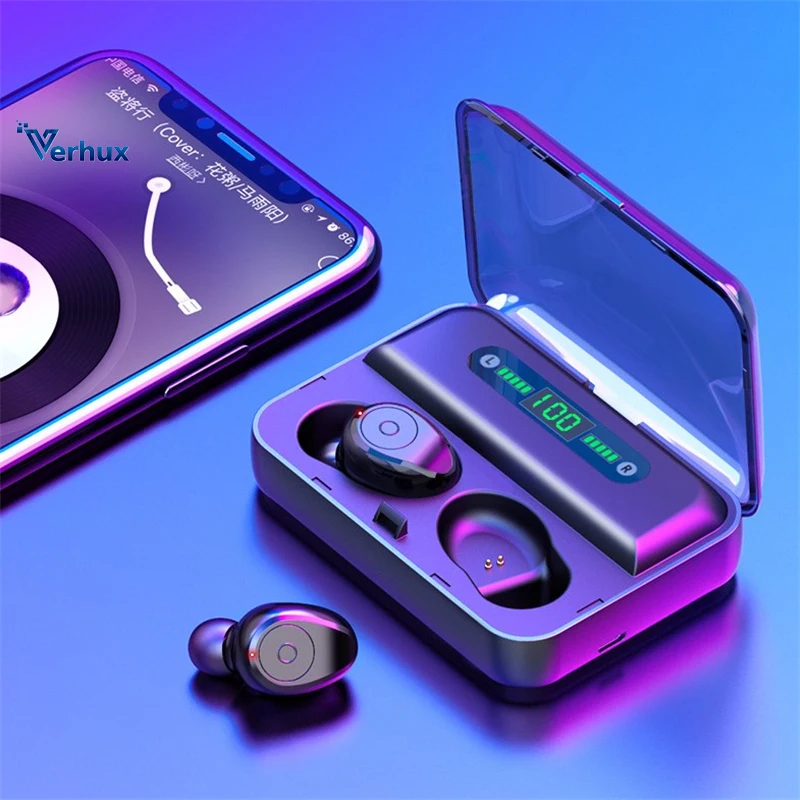 TWS F9 Wireless Earphone Bluetooth v5.0 Mini Smart Touch Earbuds LED Display With 1200mAh Power Bank Headset and Mic PK HBQ G02
TWS F9 Wireless Earphone Bluetooth v5.0 Mini Smart Touch Earbuds LED Display With 1200mAh Power Bank Headset and Mic PK HBQ G02