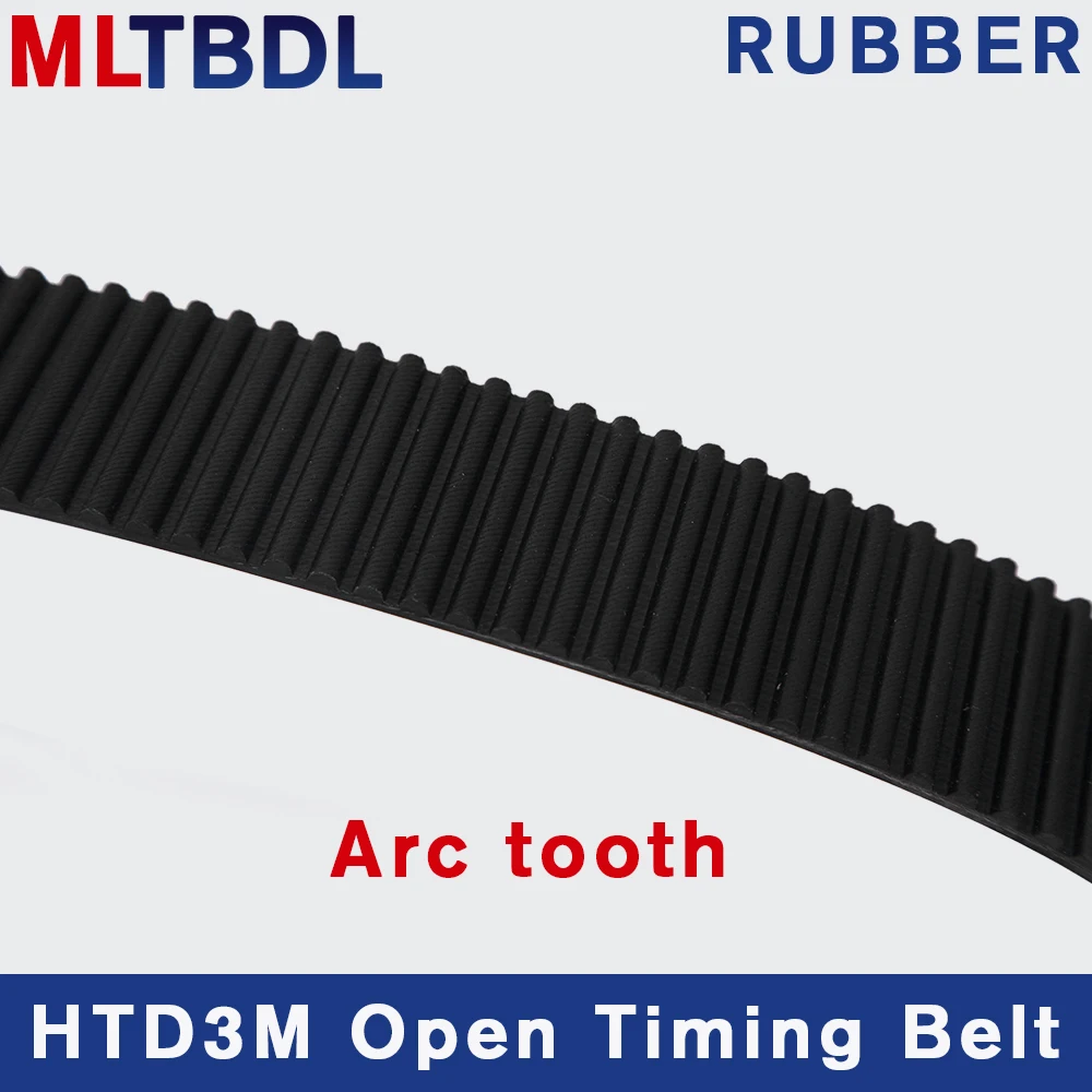 Изогнутый синхронный ремень Arc Tooth HTD 3M ширина 6/9/10/12/15/17/20/25 мм резиновый