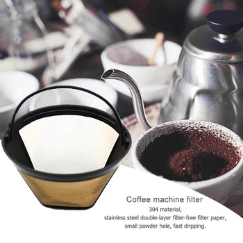 Urijk Cone-Style Stainless Steel Coffee Filter Mesh Reusable Replacement Water Filter for Coffee Maker Accessories Handmade 1pc
Urijk Cone-Style Stainless Steel Coffee Filter Mesh Reusable Replacement Water Filter for Coffee Maker Accessories Handmade 1pc