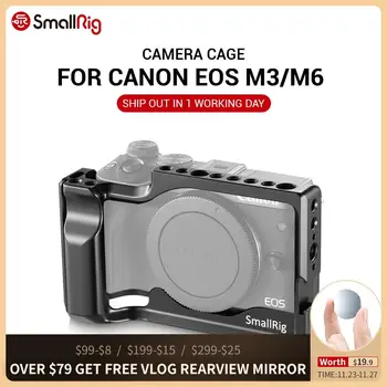SmallRig DSLR Camera Cage for Canon EOS M3 and M6 Form Fitting Light Weight Cell With Nato Rail Cold Shoe Mount 2130 
SmallRig DSLR Camera Cage for Canon EOS M3 and M6 Form Fitting Light Weight Cell With Nato Rail Cold Shoe Mount 2130