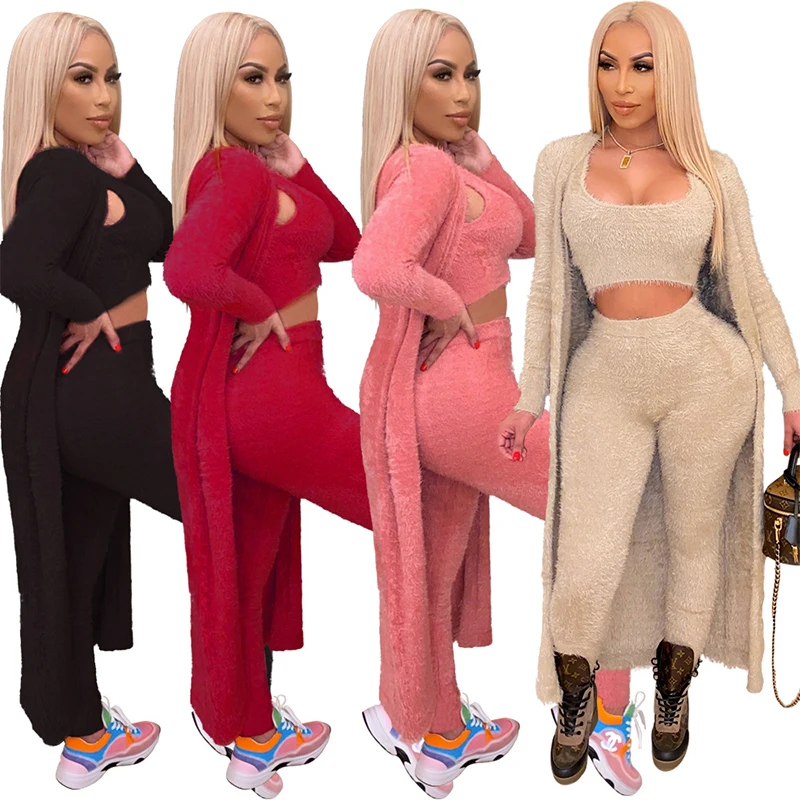 Fashion 3 Pieces Set Women Autunmn Winter Fitness Outfits Coat+Top + Jogger Pants Suits Overalls Street Active Fleece Tracksuit
Fashion 3 Pieces Set Women Autunmn Winter Fitness Outfits Coat+Top + Jogger Pants Suits Overalls Street Active Fleece Tracksuit