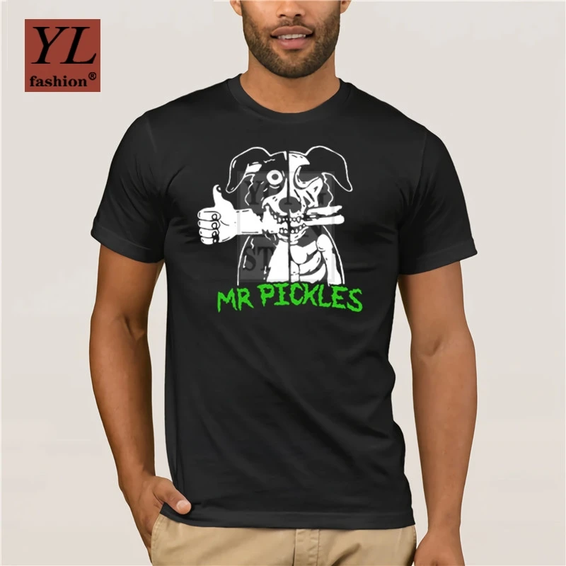 Фото Новая футболка с буквенным принтом героями мультфильмов Mr Pickles дешевая