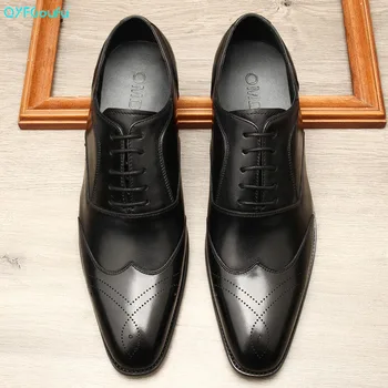 QYFCIOUFU Mens Formal Shoes Genuine Leather Oxford Shoes For Men Italian 2020 Dress Shoes Wedding Shoes Lace Up Leather Brogues
QYFCIOUFU Mens Formal Shoes Genuine Leather Oxford Shoes For Men Italian 2020 Dress Shoes Wedding Shoes Lace Up Leather Brogues