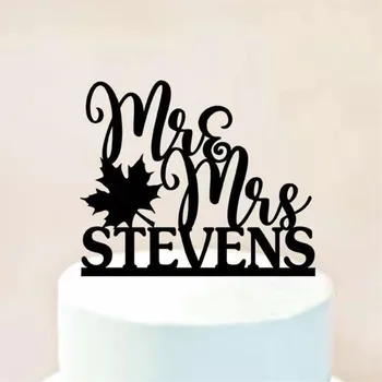 Personalized Mr & Mrs Last Name Cake Topper Custom Wedding Cake Topper Autumn Fall Wedding Bride and Groom Maple Cake Topper
Personalized Mr & Mrs Last Name Cake Topper Custom Wedding Cake Topper Autumn Fall Wedding Bride and Groom Maple Cake Topper