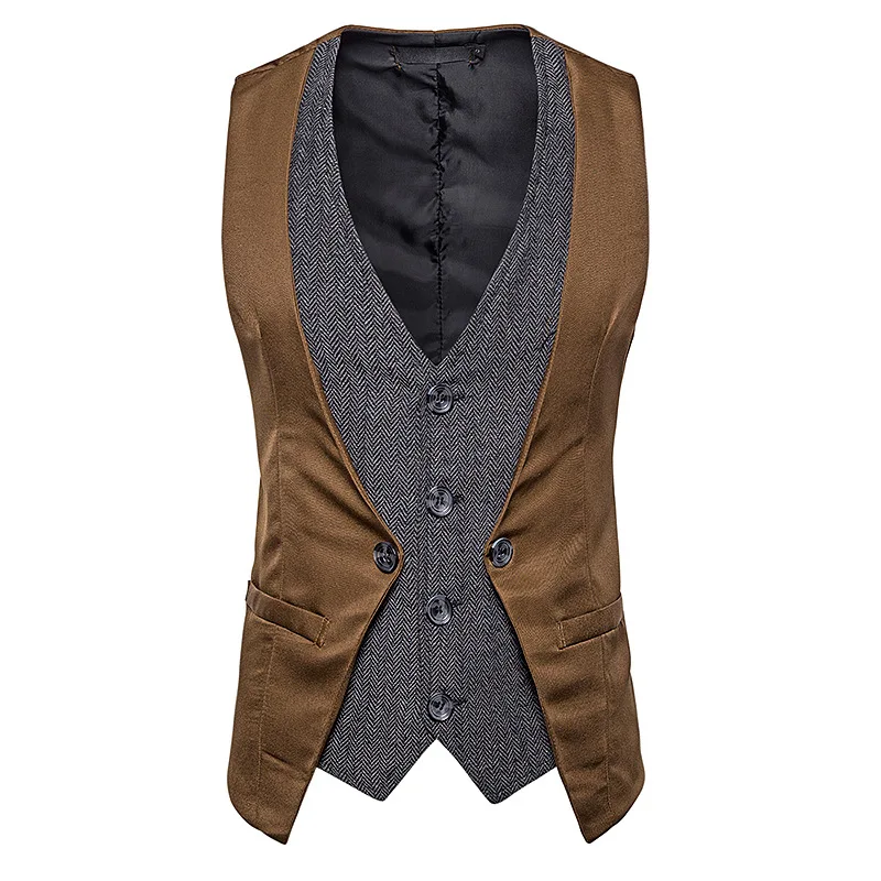 Mens Suit Vest Fake Two Pieces Double Breasted Vest Men Business Gentleman Waistcoat Men Party Wedding Gilet Homme Costume XXL
Mens Suit Vest Fake Two Pieces Double Breasted Vest Men Business Gentleman Waistcoat Men Party Wedding Gilet Homme Costume XXL